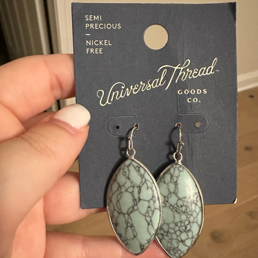 Universal Thread Turquoise Earrings - Picture 2 of 3